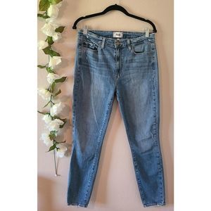 PAIGE Hoxton Crop Light Wash Skinny Jeans Size 31